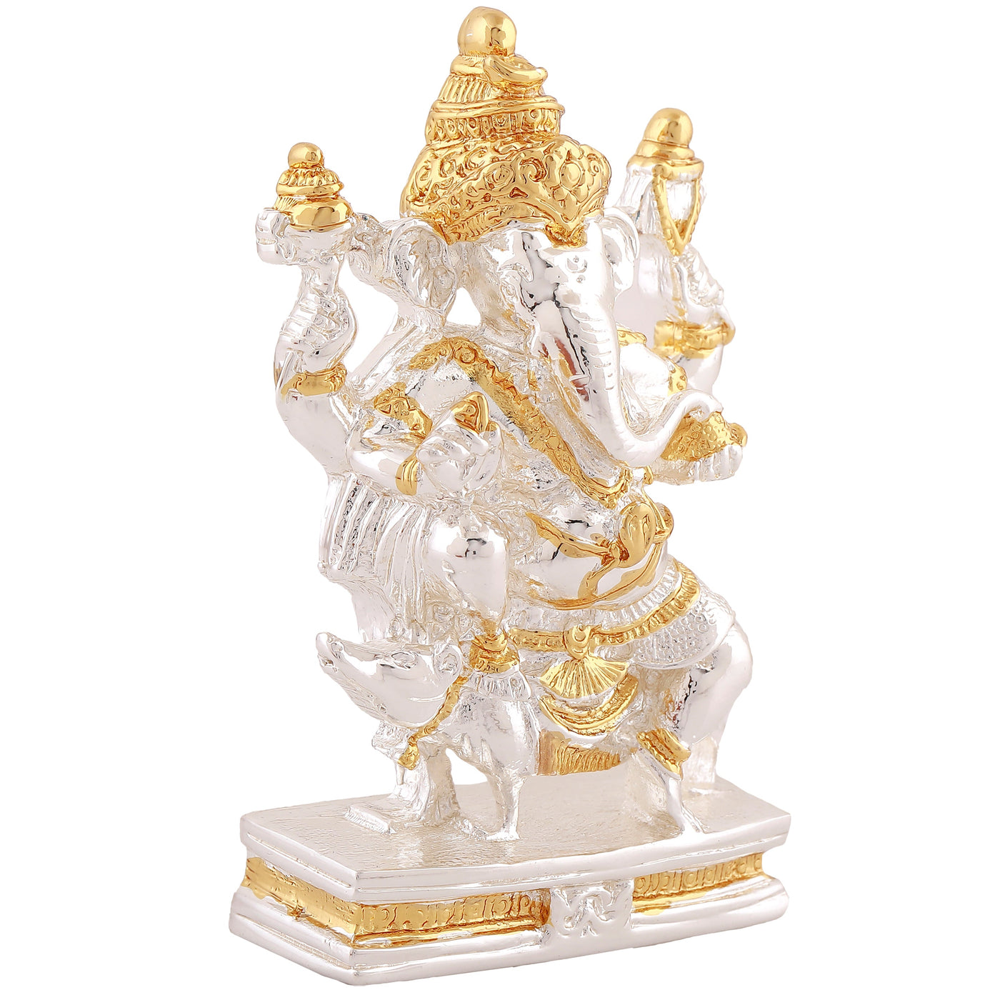 Estele Gold - Rhodium Plated Lord Ganesha Idol