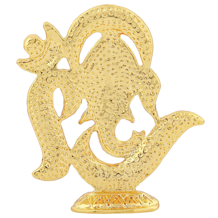 Estele Gold Plated Lord Ganesha with Om Idol with Enamel