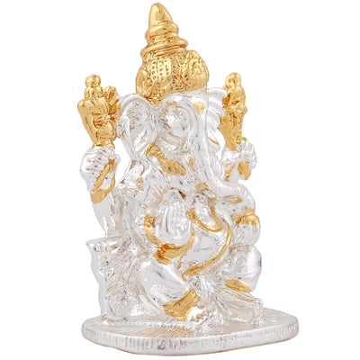 Estele Gold & Rhodium Plated Divine Ganesh Idol