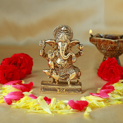 Estele Gold Plated Spiritual Lord Ganesh Idol