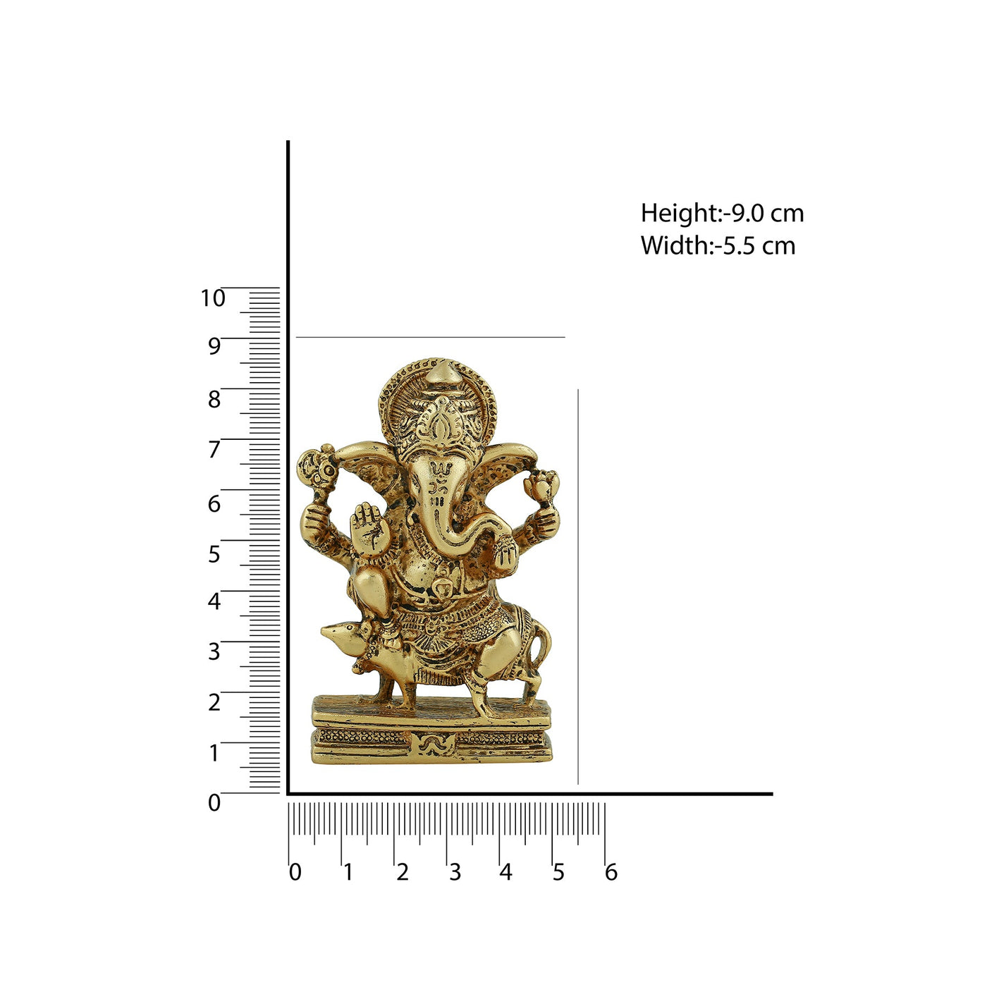 Estele Gold Plated Spiritual Lord Ganesh Idol