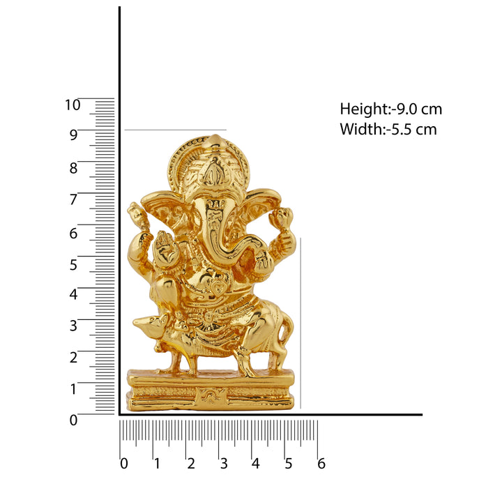 Estele Gold Plated Spiritual Lord Ganesh Idol