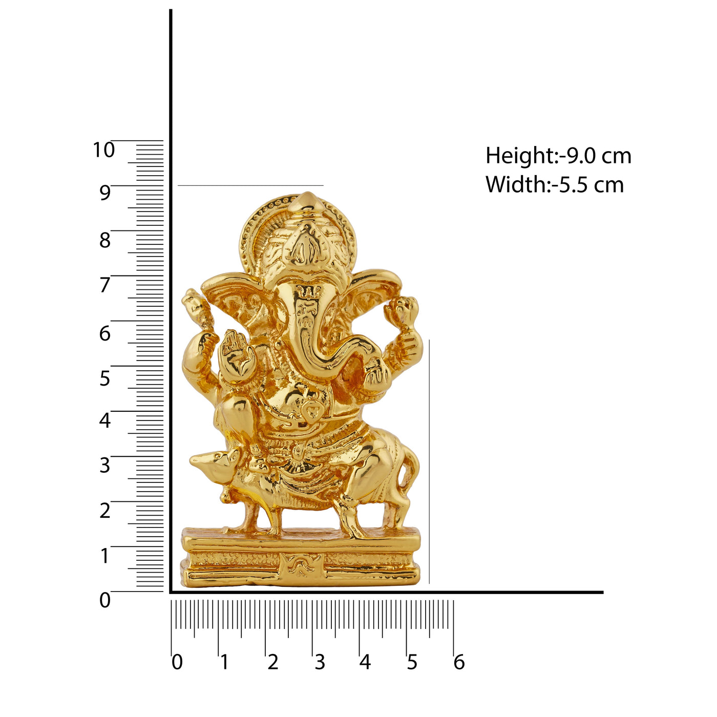 Estele Gold Plated Spiritual Lord Ganesh Idol