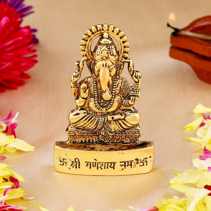 Estele Gold Plated Lord Ganesha Idol