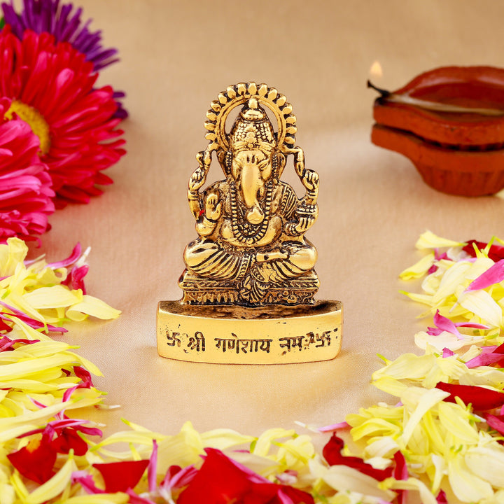 Estele Gold Plated Lord Ganesha Idol