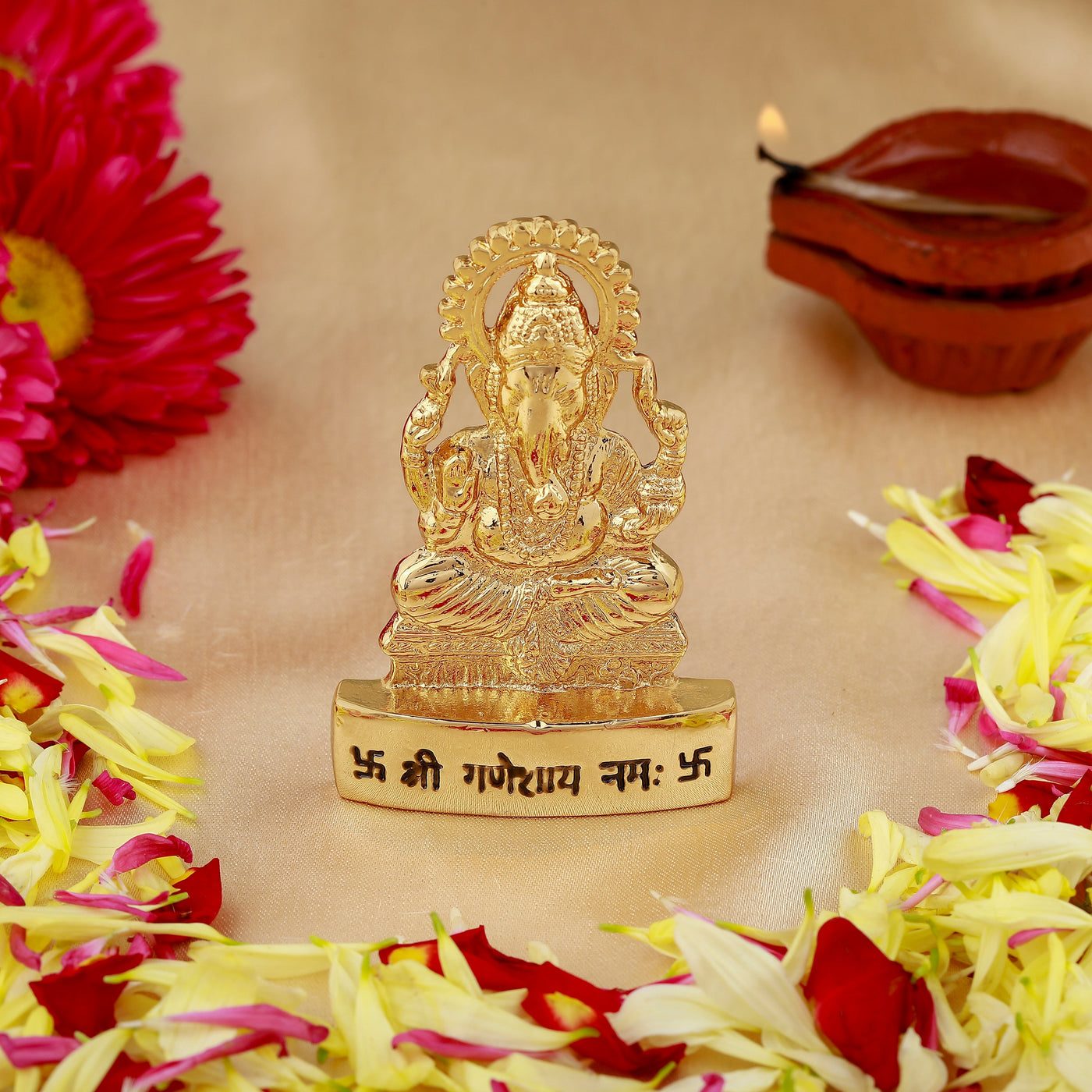 Estele Gold Plated Lord Ganesha Idol