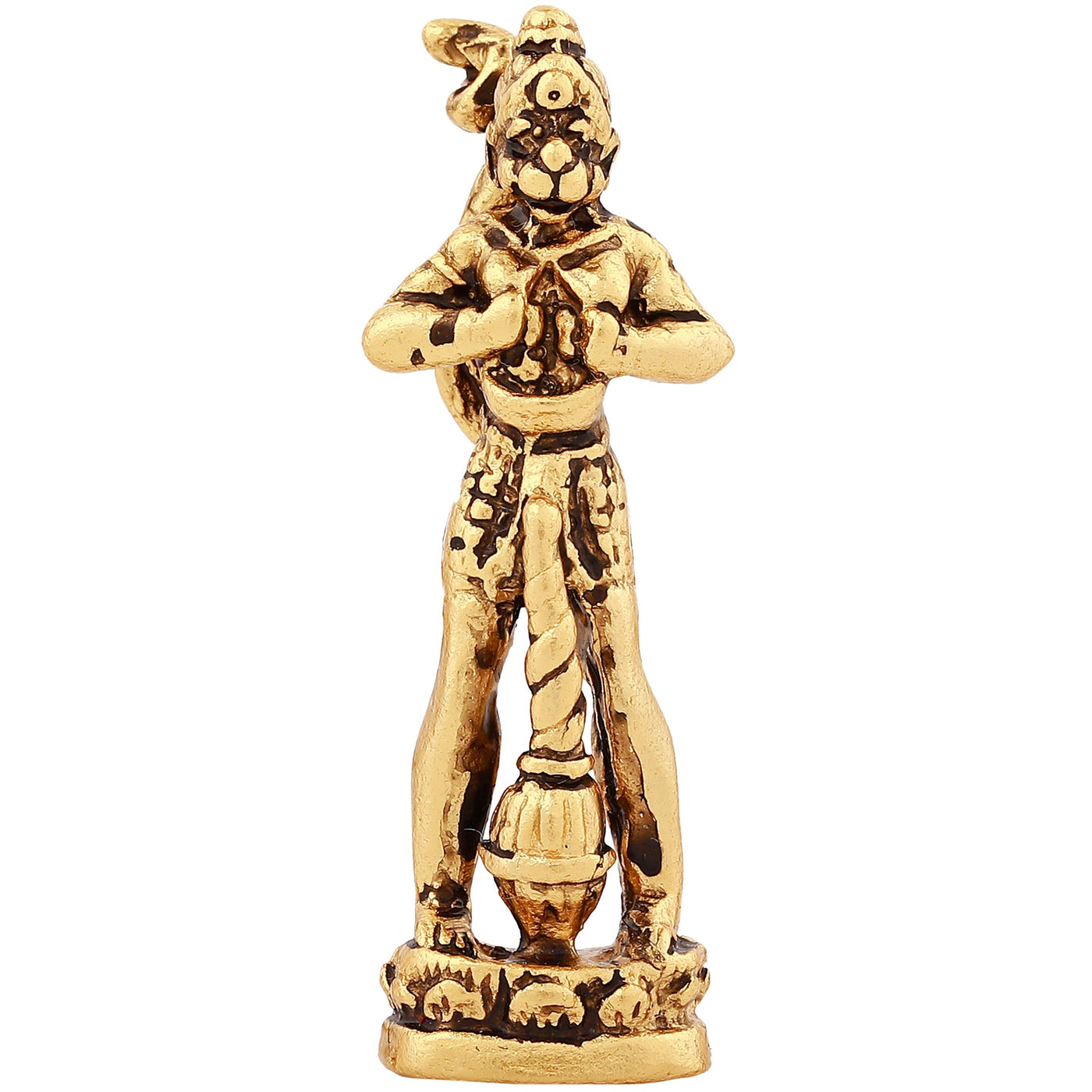 Estele Gold Plated Hanuman Ji with Multi-Color Enamel Idol