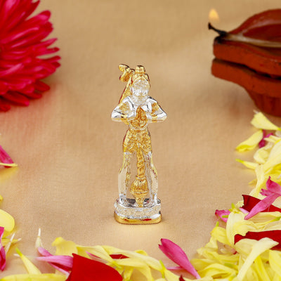Estele Gold & Rhodium Plated Hanuman Idol