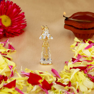 Estele Gold & Rhodium Plated Hanuman Idol