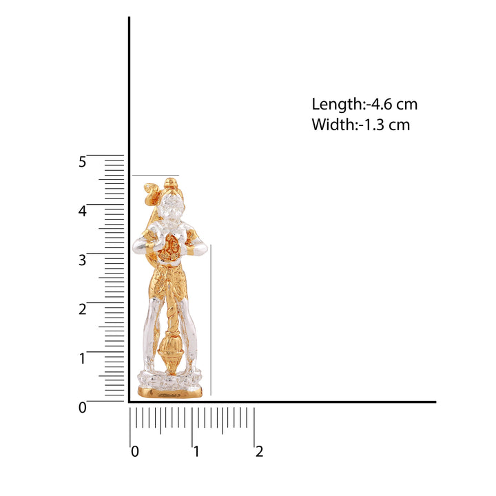 Estele Gold & Rhodium Plated Hanuman Idol