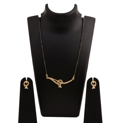 Estele 24 Kt Gold Wrapped Mangalsutra Necklace Set