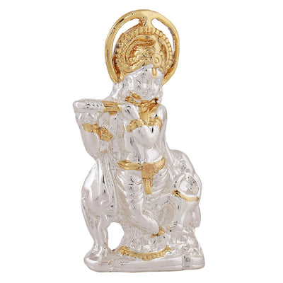 Estele Gold & Rhodium Plated Lord Krishna Idol