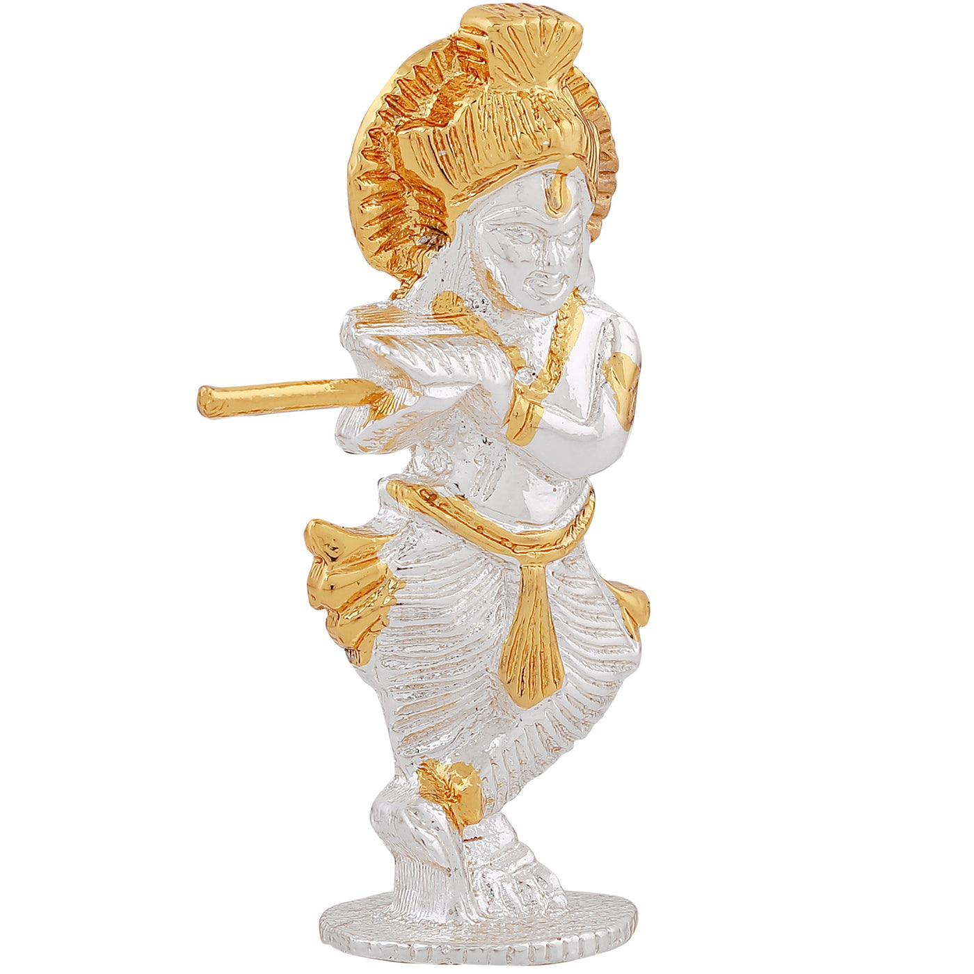 Estele Gold & Rhodium Plated Lord Krishna Idol