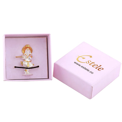 Estele Gold & Rhodium Plated Lord Krishna Idol