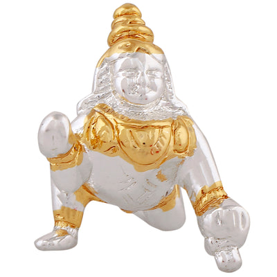 Estele Gold & Rhodium Plated Divine Lord Krishna Idol