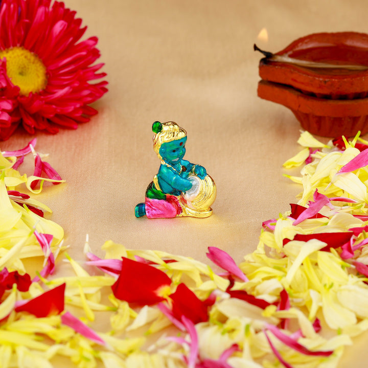 Estele Gold Plated Lord Krishna Idol