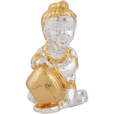 Estele Gold & Rhodium Plated Spiritual Bala Krishna Idol