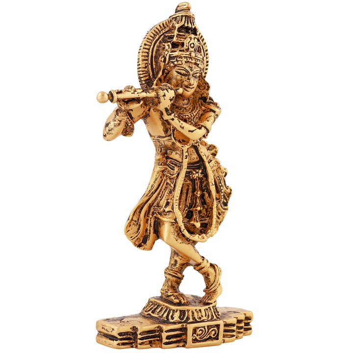 Estele Gold Plated Divine Lord Krishna Idol