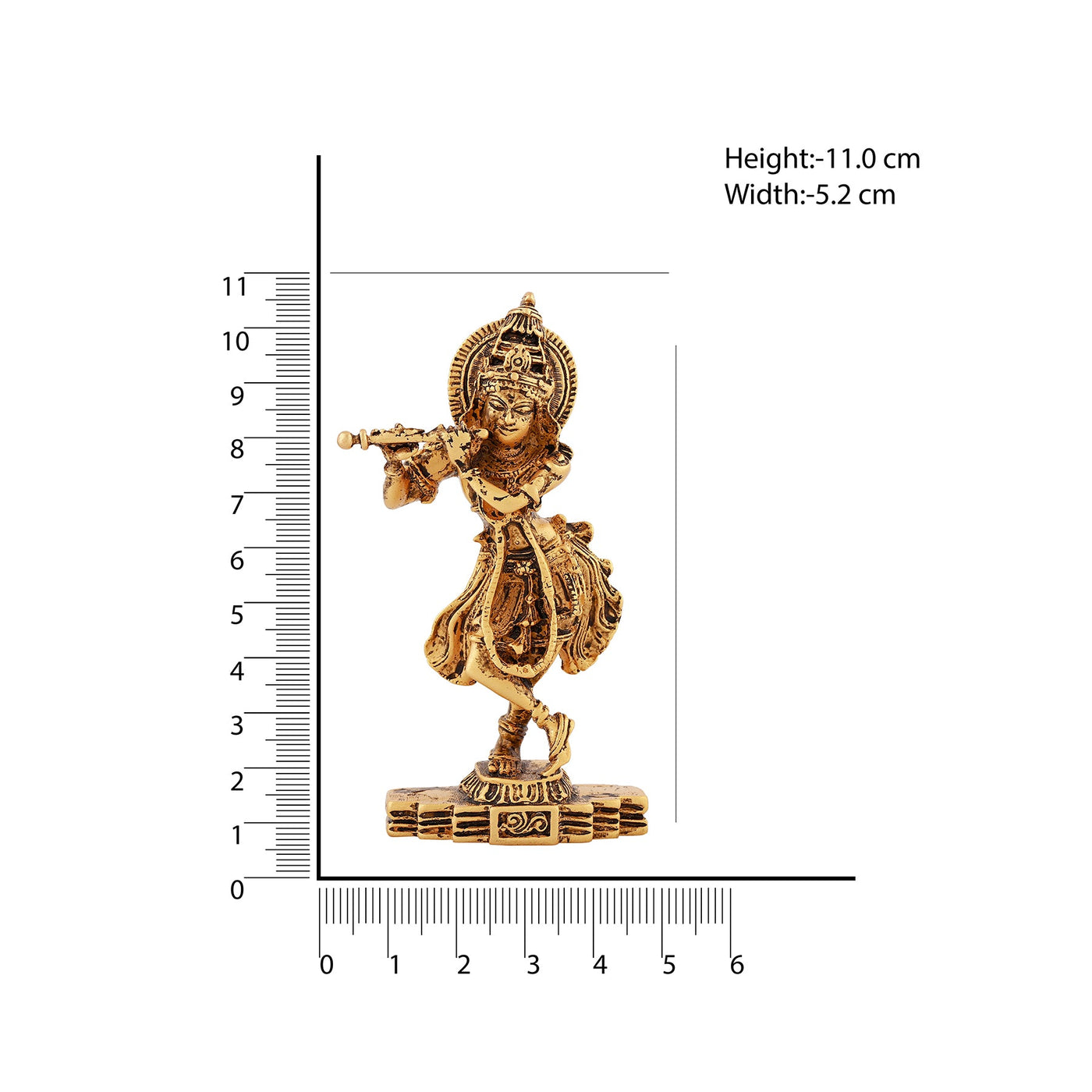 Estele Gold Plated Divine Lord Krishna Idol