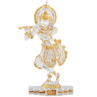 Estele Gold - Rhodium Plated Divine Lord Krishna Idol