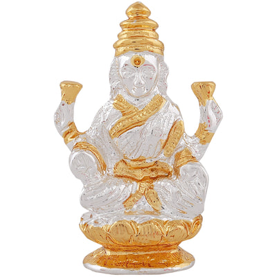 Estele Gold & Rhodium Plated Goddess Lakshmi Ji Idol