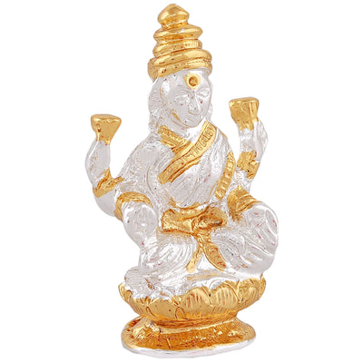 Estele Gold & Rhodium Plated Goddess Lakshmi Ji Idol