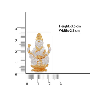 Estele Gold & Rhodium Plated Goddess Lakshmi Ji Idol