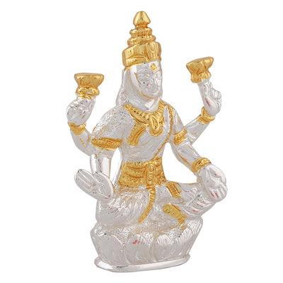 Estele Gold & Rhodium Plated Goddess Lakshmi Ji Idol