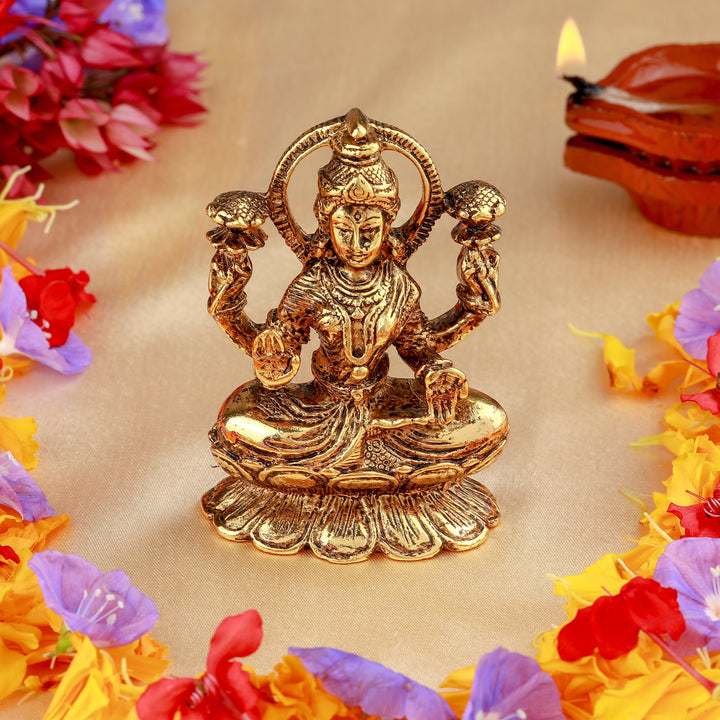 Estele Gold Plated Goddess Lakshmi Devi Idol Statue