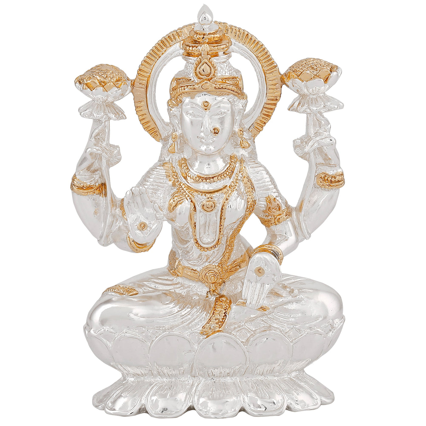 Estele Gold - Rhodium Plated Goddess Lakshmi Devi Idol Statue
