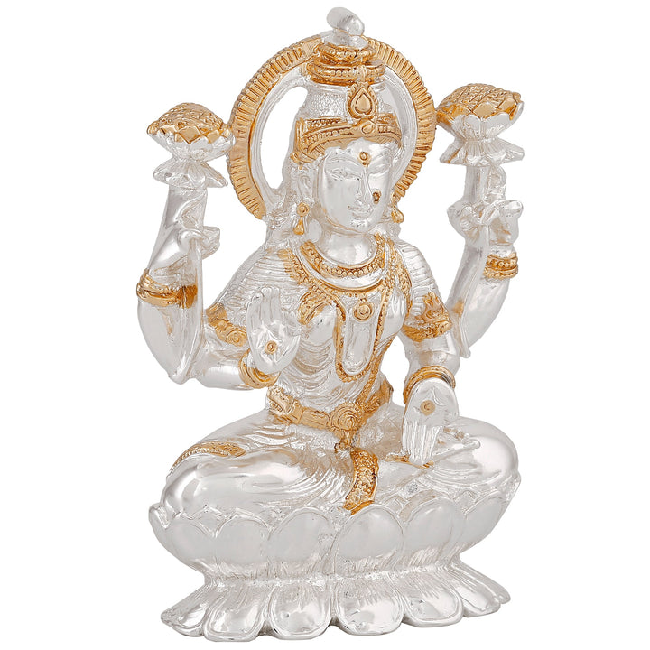 Estele Gold - Rhodium Plated Goddess Lakshmi Devi Idol Statue