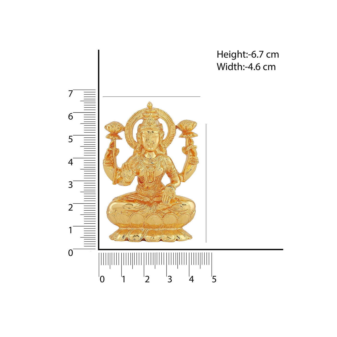 Estele Gold Plated Goddess Lakshmi Devi Idol Statue