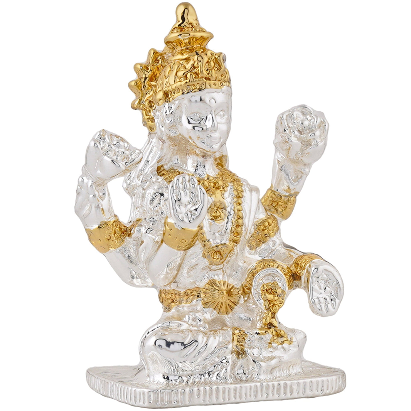 Estele Gold & Rhodium Plated Goddess Lakshmi Ji Idol