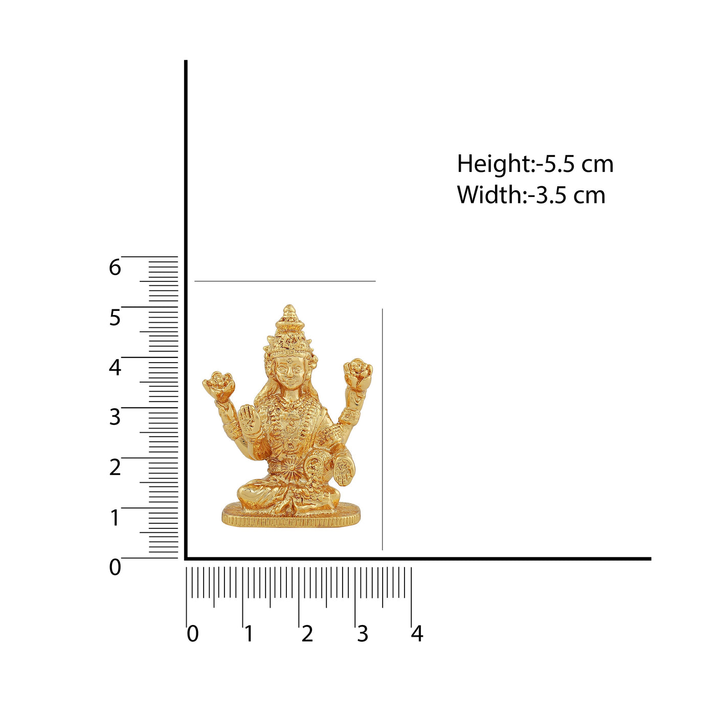 Estele Gold Plated Goddess Lakshmi Ji Idol