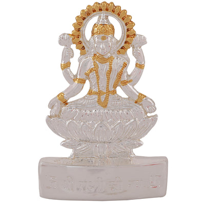 Estele Gold & Rhodium Plated Goddess Lakshmi Ji Idol