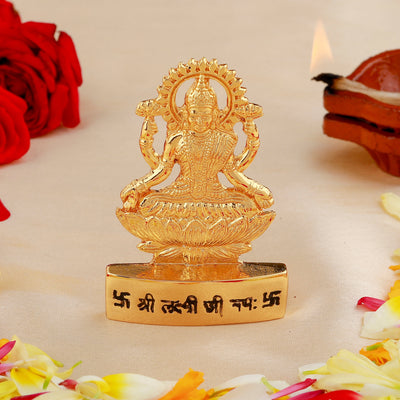 Estele Gold Plated Goddess Lakshmi Ji Idol