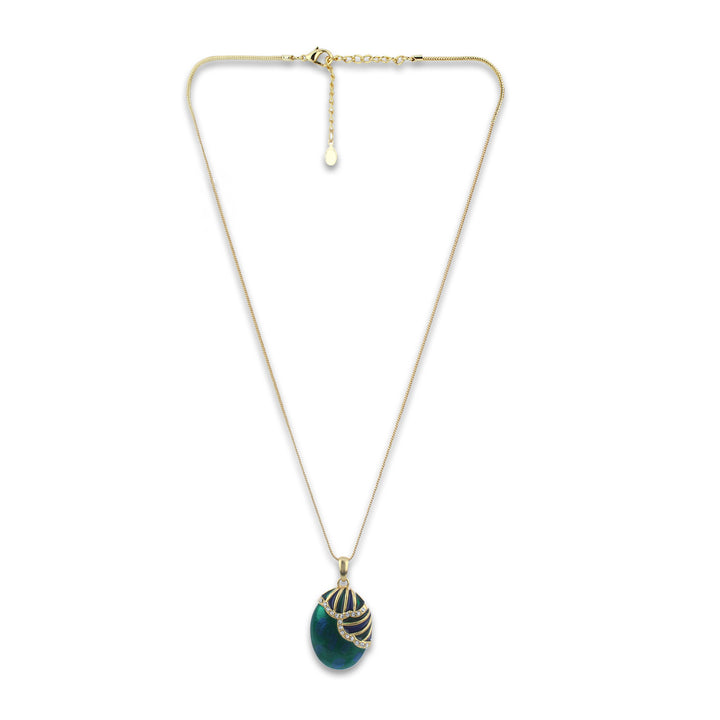 Tender Green Elliptical Pendant Set