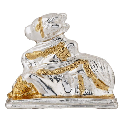 Estele Gold & Rhodium Plated Lord Nandiswara Idol