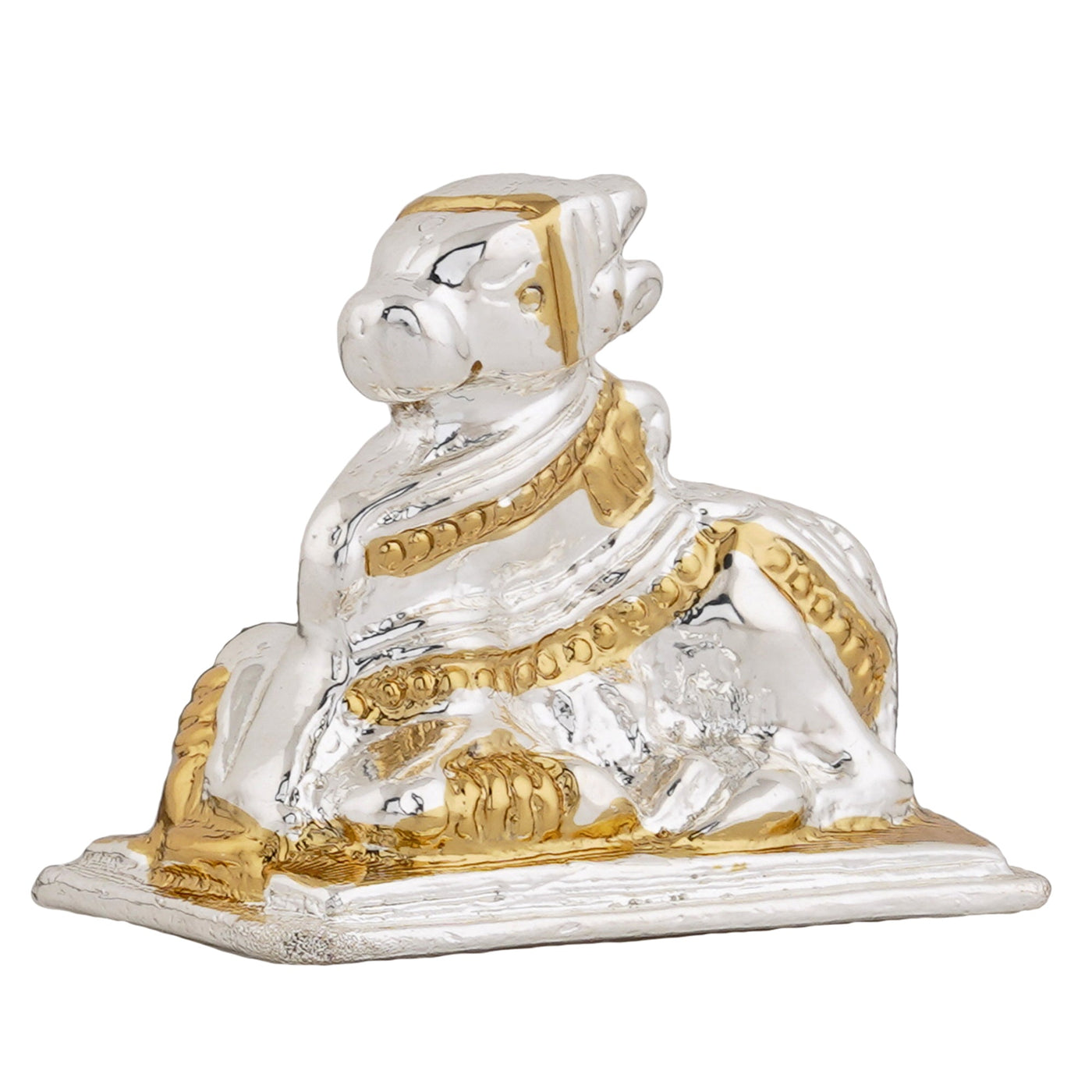 Estele Gold & Rhodium Plated Lord Nandiswara Idol