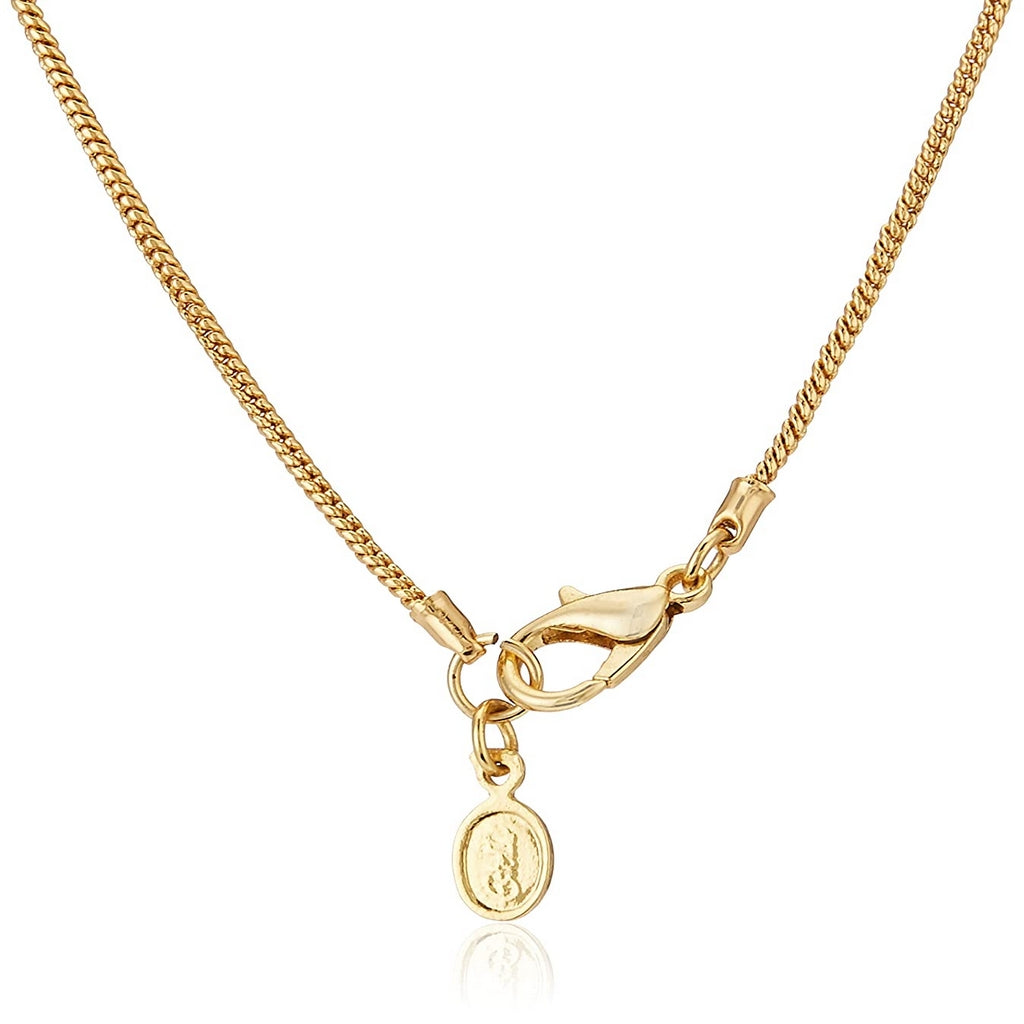 Estele 24 Kt Gold Plated American Diamond Chain Necklace Set for Women