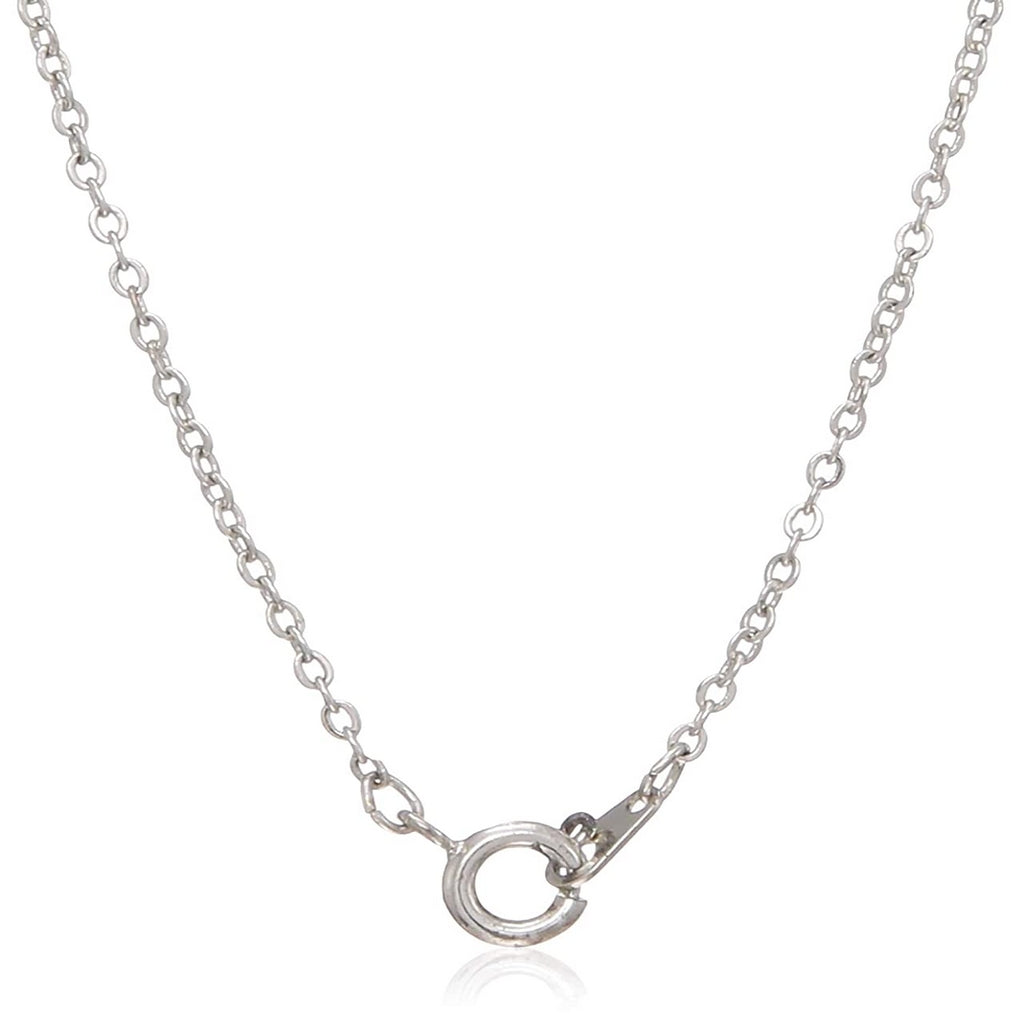 Estele Rhodium Plated with White Baguette Austrian Crystals Necklace Set for Women