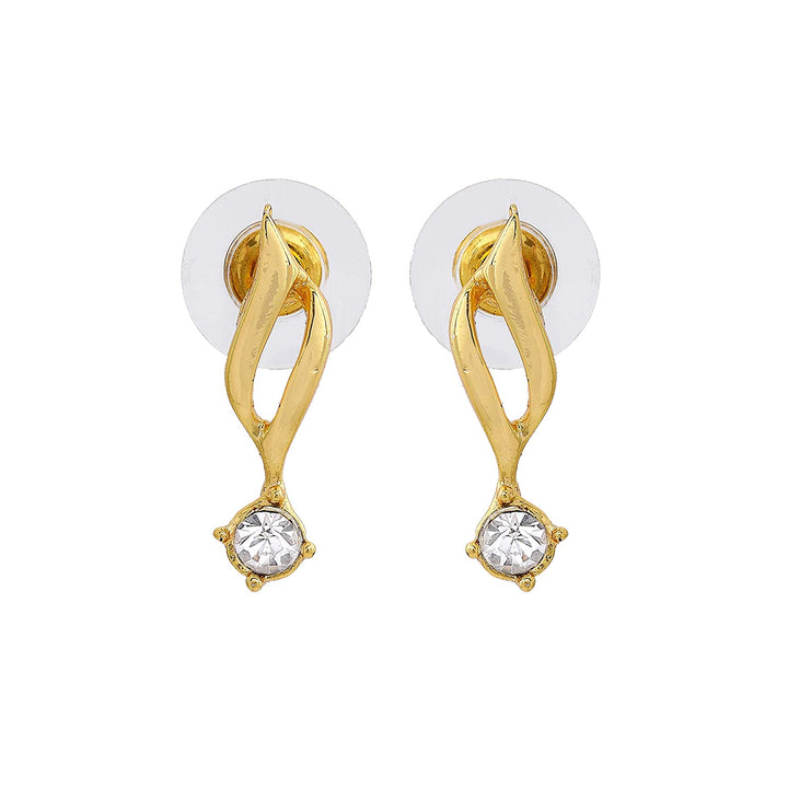 Estele Gold Plated Solitaire Pendant Set with American Diamonds for Women