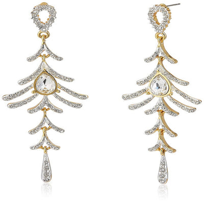 Estele Delightful Gold Plated Necklace Jewellery American Diamond Necklace Set for Women