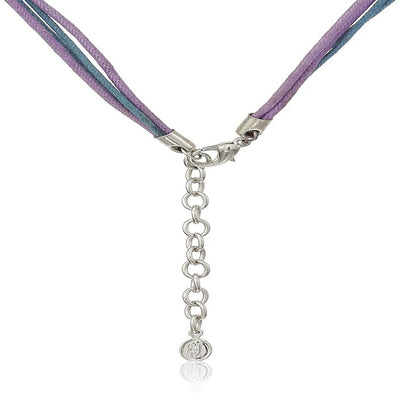 Estele Rhodium Plated Paisley Strand Necklaces