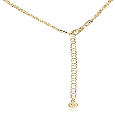Estele 24 Kt Gold Plated Flower linked with Austrain Crystal Necklace Set for Women