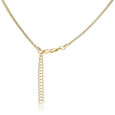 Estele 24 Kt Gold Plated Pearl button Chain Necklaces