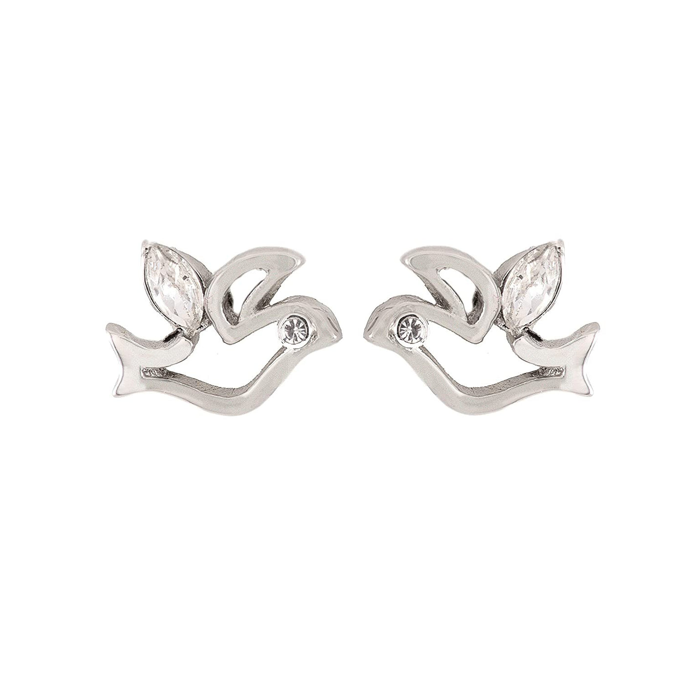 Estele Elegant silver-plated dove shaped Pendant Set for Women