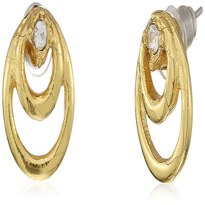 Estele - 24 CT Gold plated spiral diamante pendant set