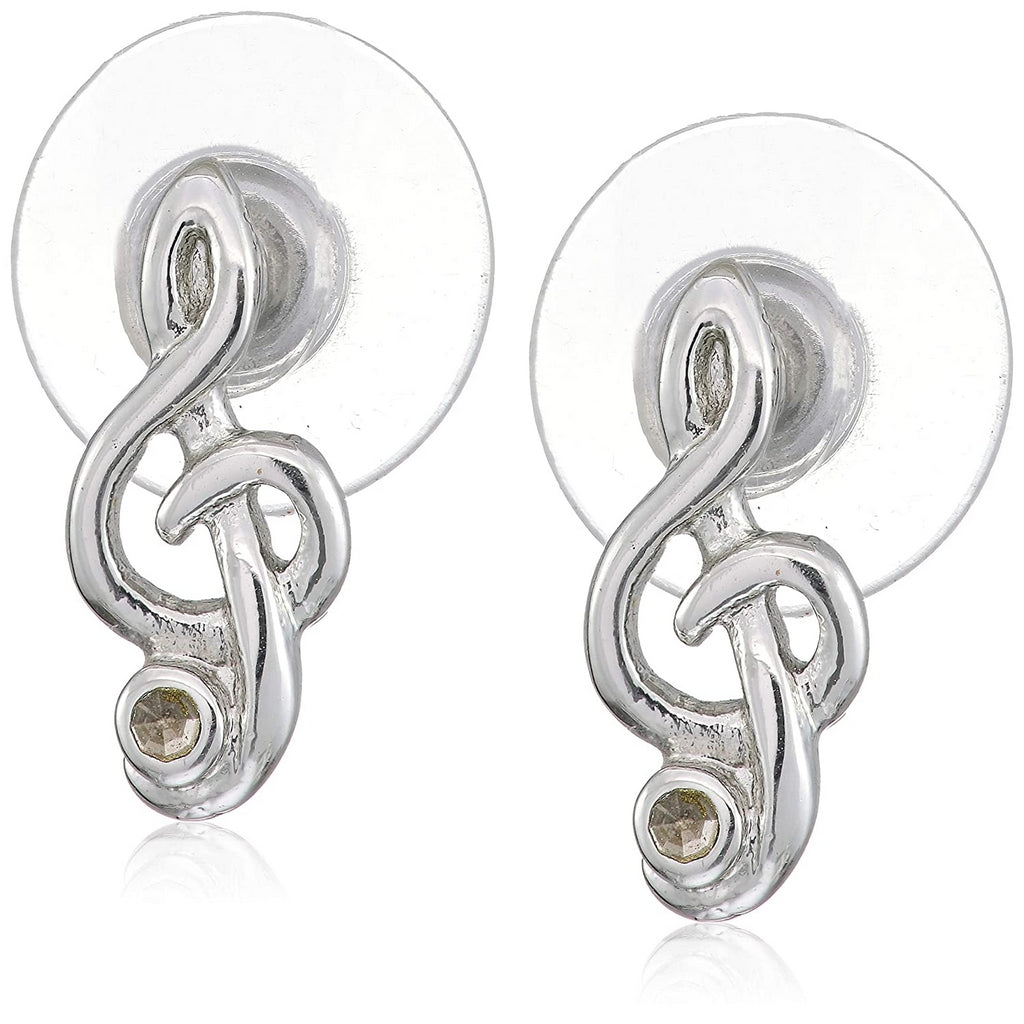 Estele - Rhodium Plated Musical Trendy and Fancy Pendant Set for Women
