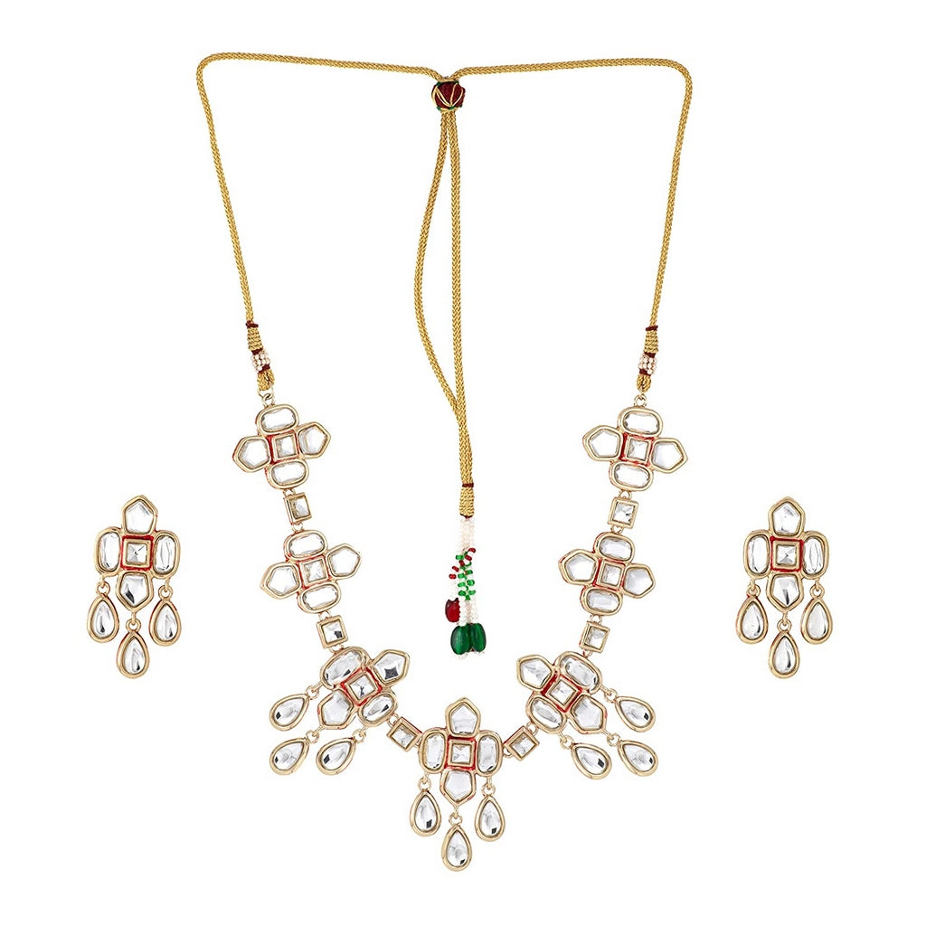 Estele Trendy and Fancy Traditional Kundan Necklace Set for Women